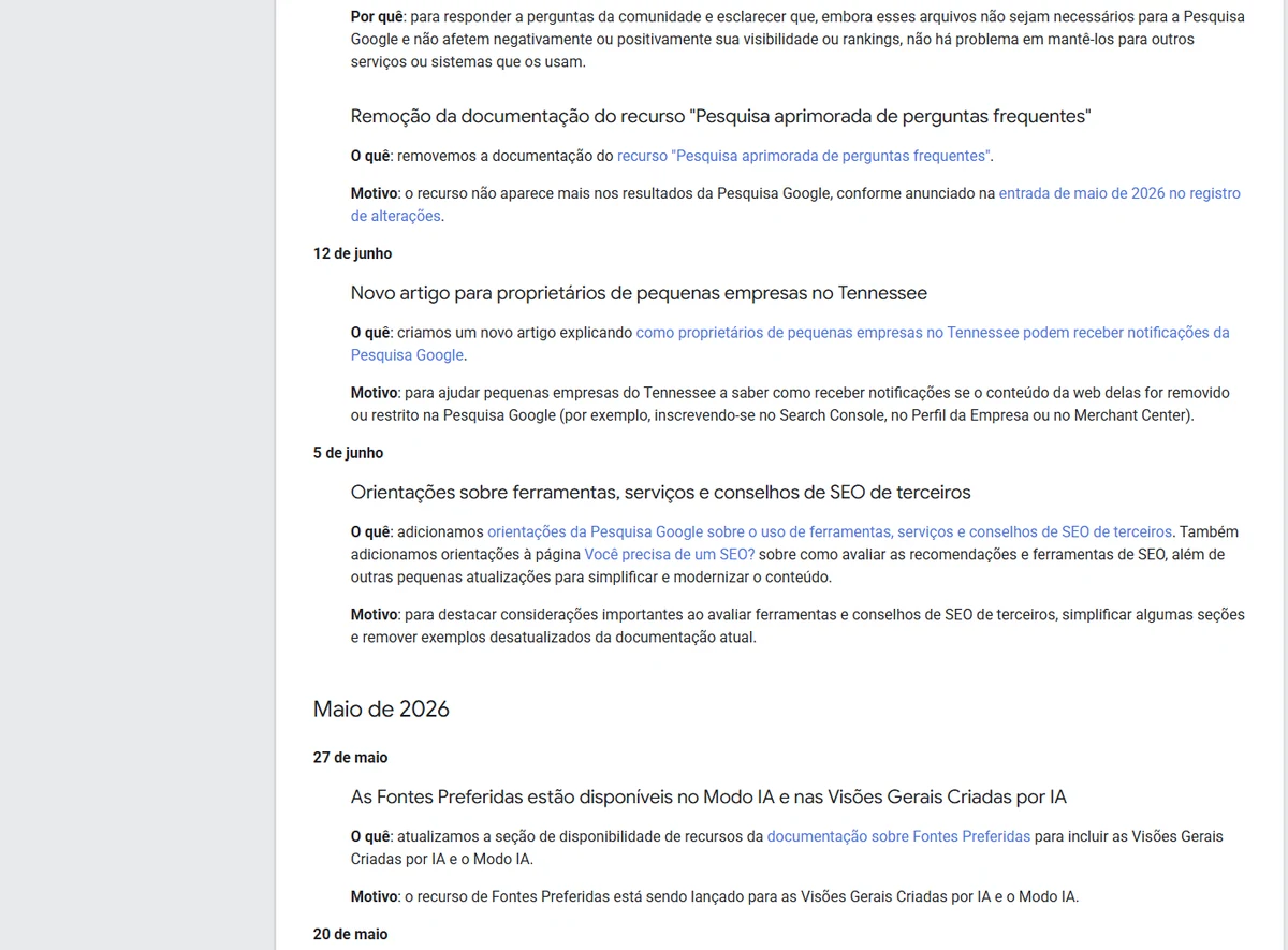 A retirada do resultado de FAQ não impede perguntas e respostas úteis.